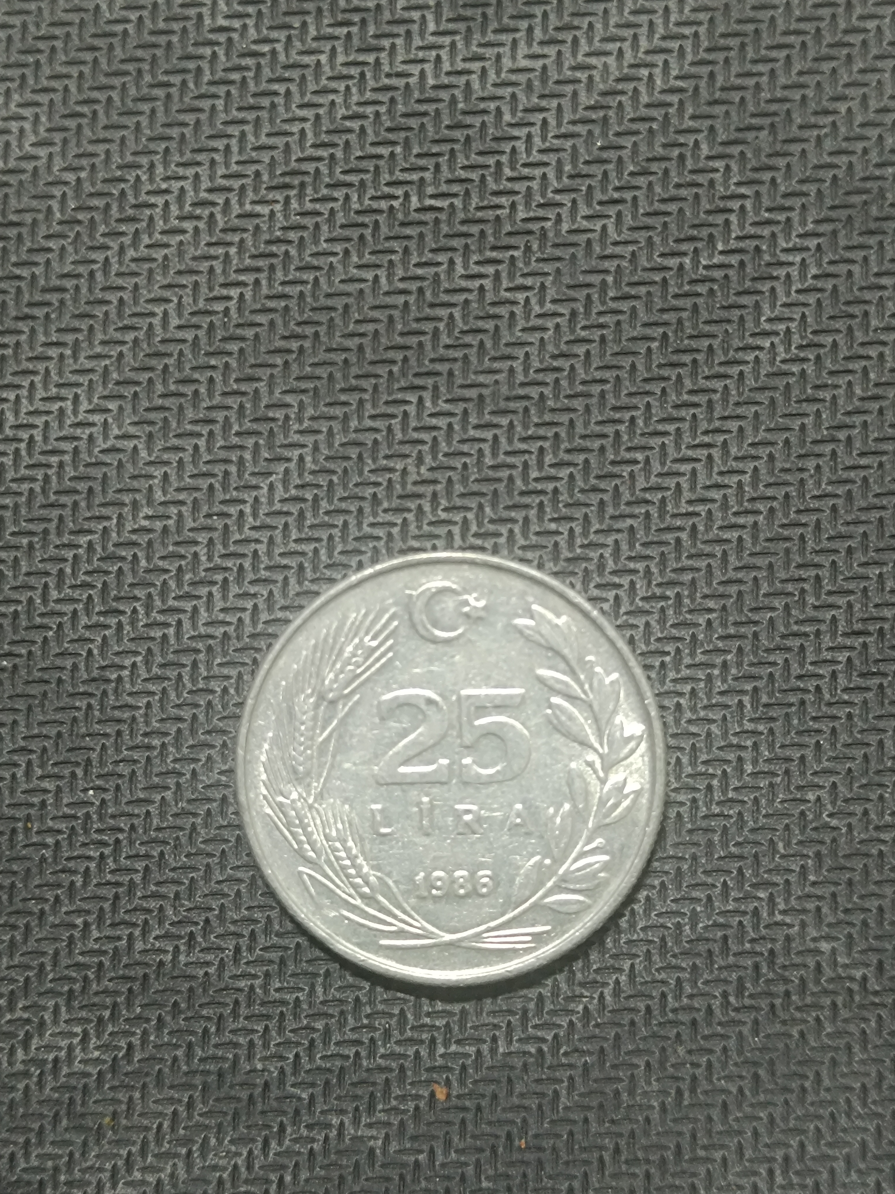 1986 25 lira madeni para 