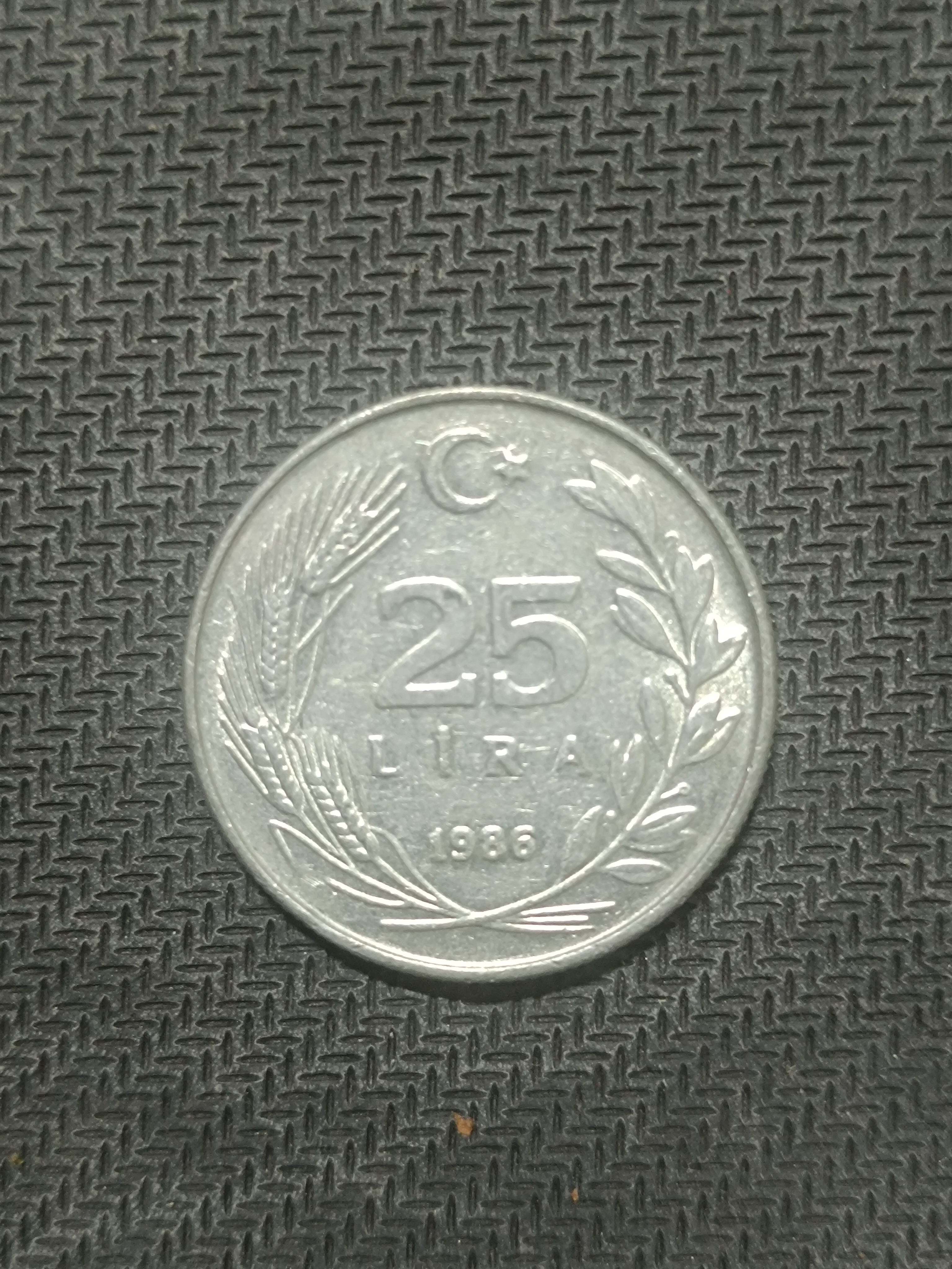1986 25 lira madeni para 