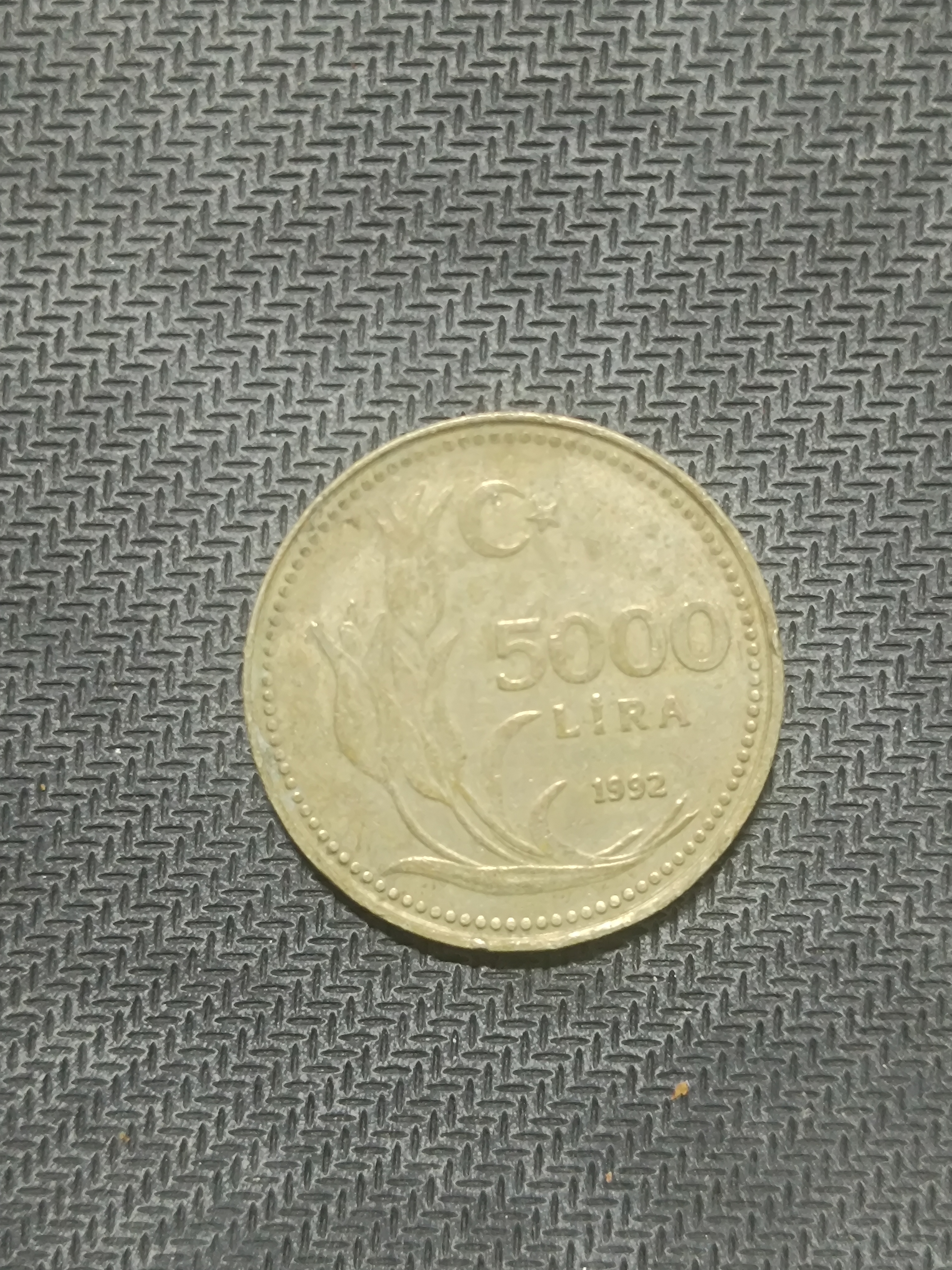 1992 5000 lira  metal para