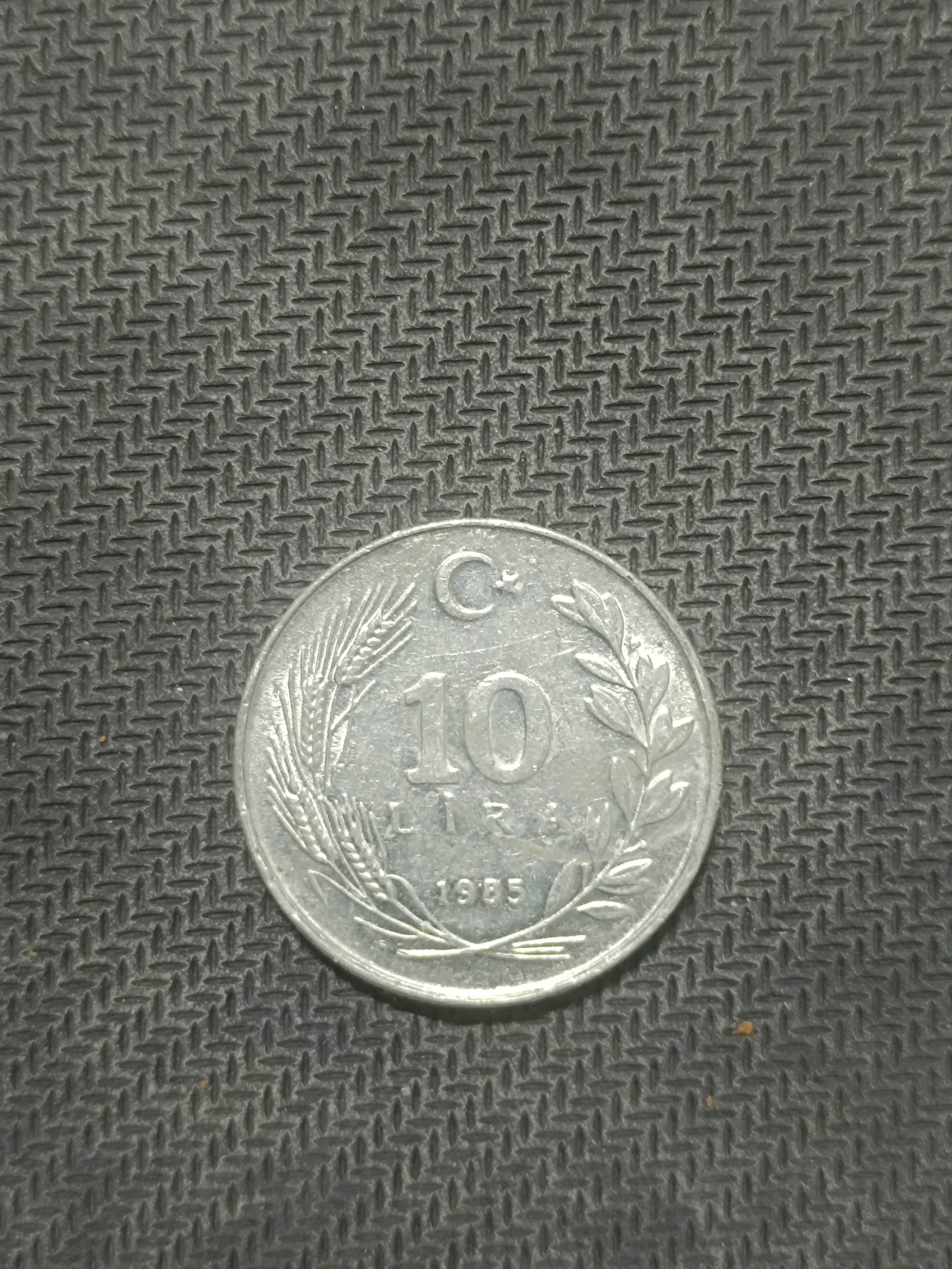1985 10 lira metal madeni para