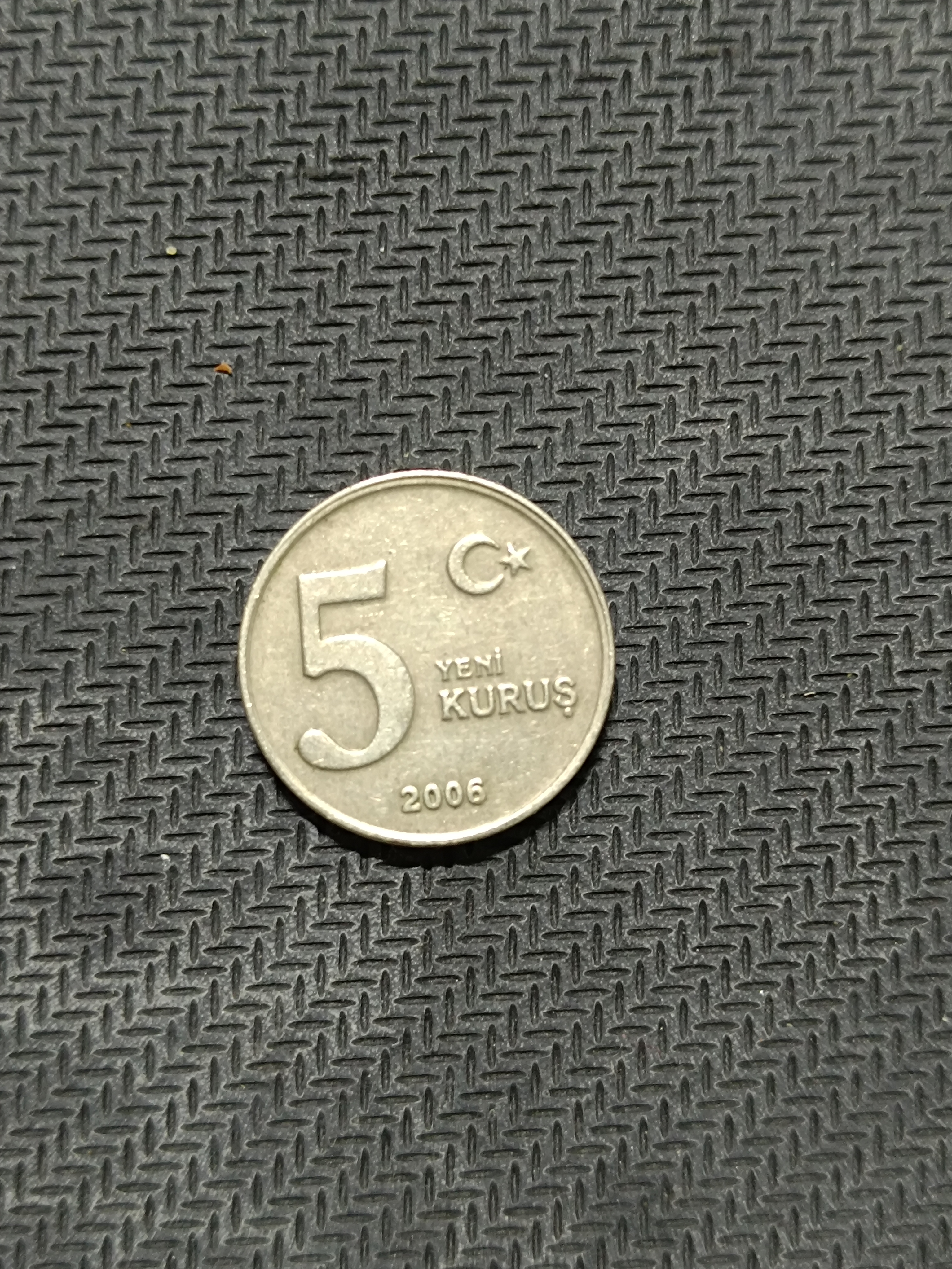 2005 5 kuruş metal madeni para