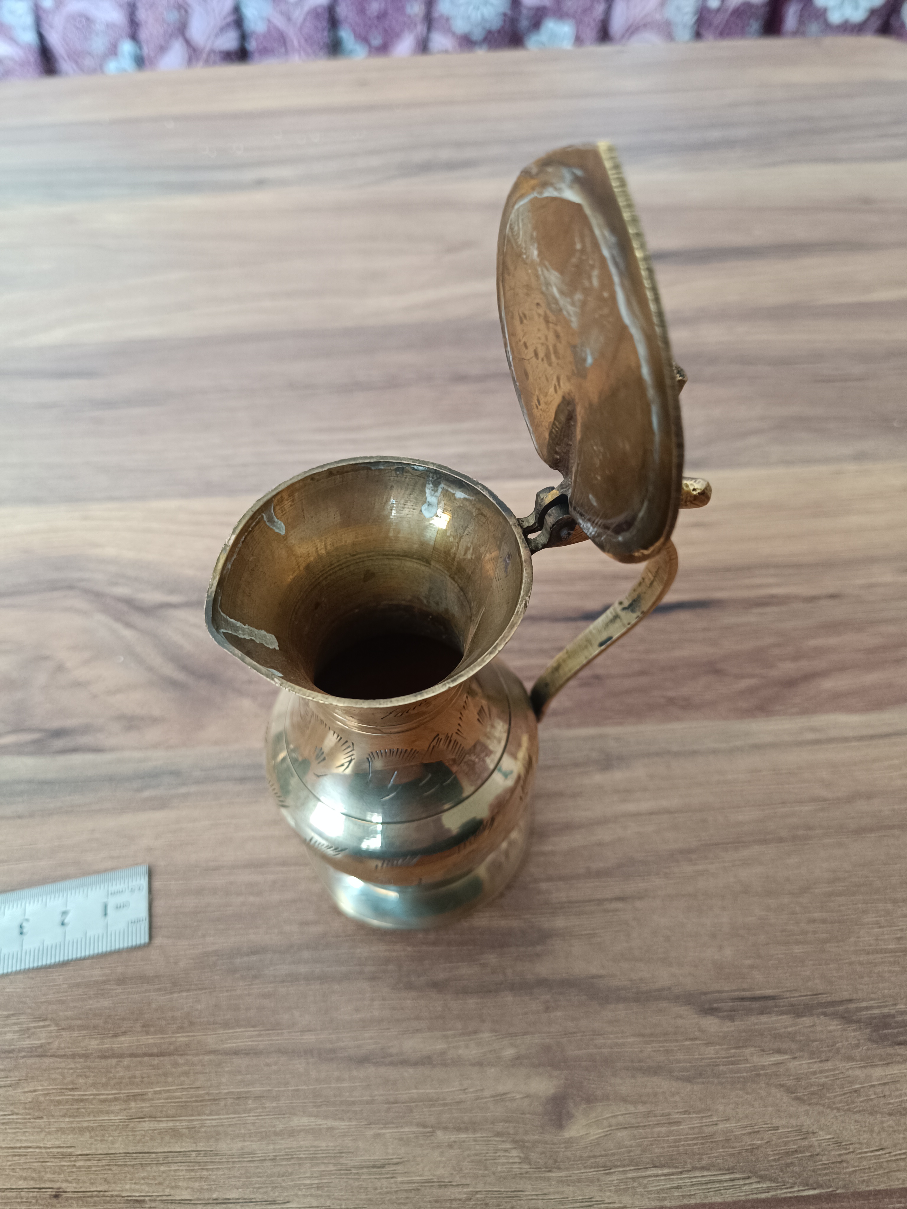 Kalp Kapaklı Pirinç Kahvedan & Sürahi – El İşçiliği, Nostaljik ve Şık