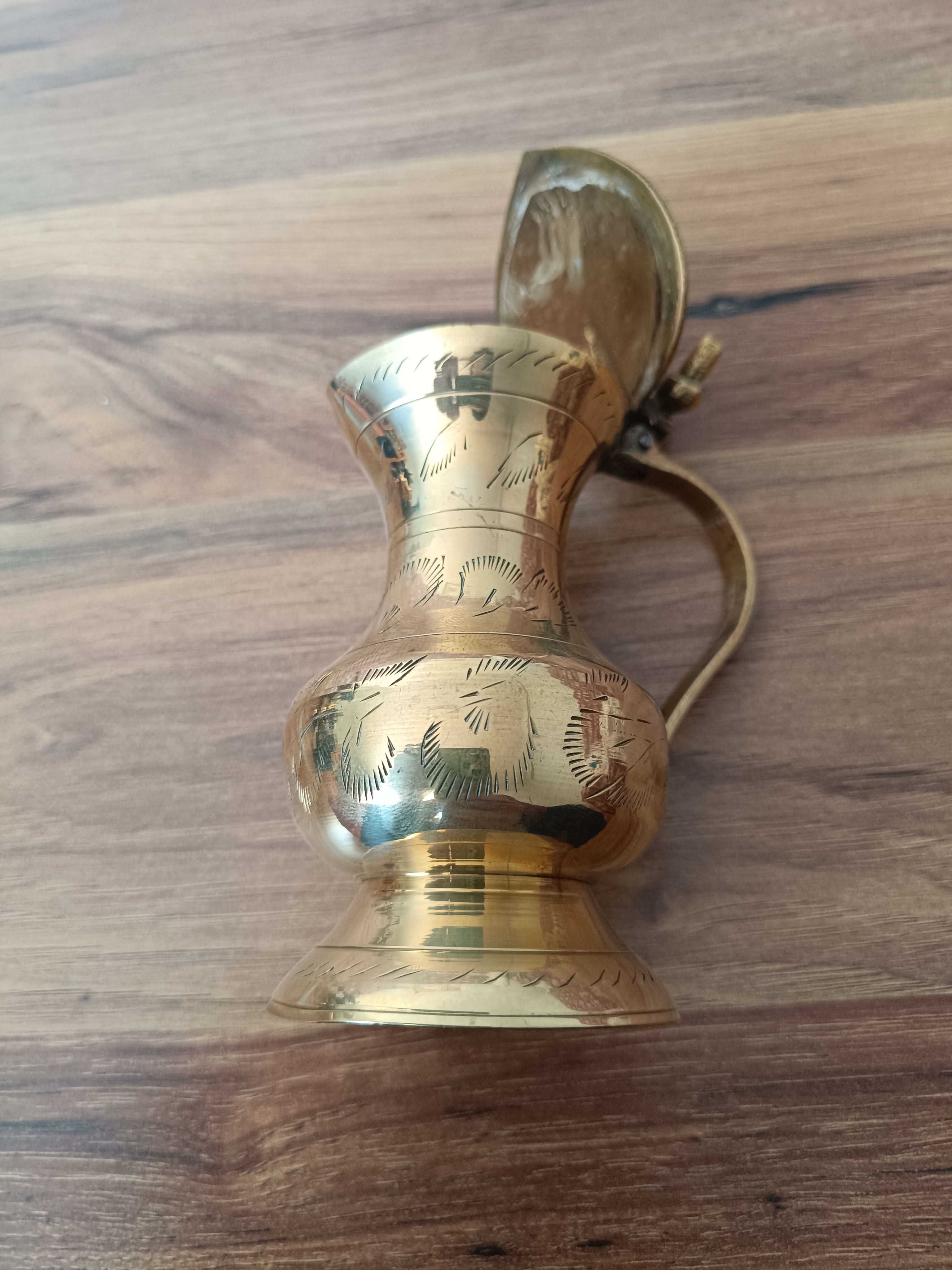 Kalp Kapaklı Pirinç Kahvedan & Sürahi – El İşçiliği, Nostaljik ve Şık
