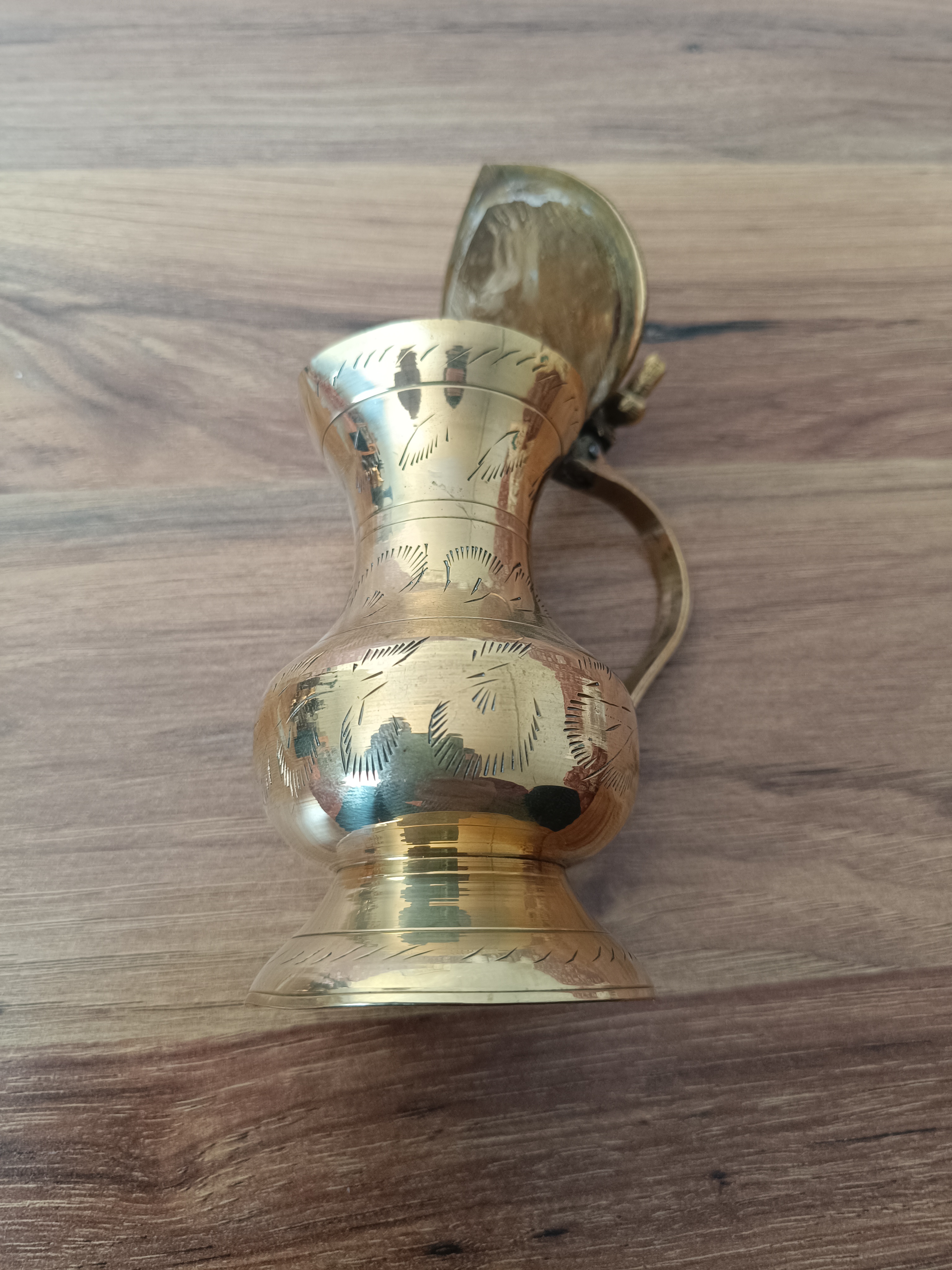 Kalp Kapaklı Pirinç Kahvedan & Sürahi – El İşçiliği, Nostaljik ve Şık