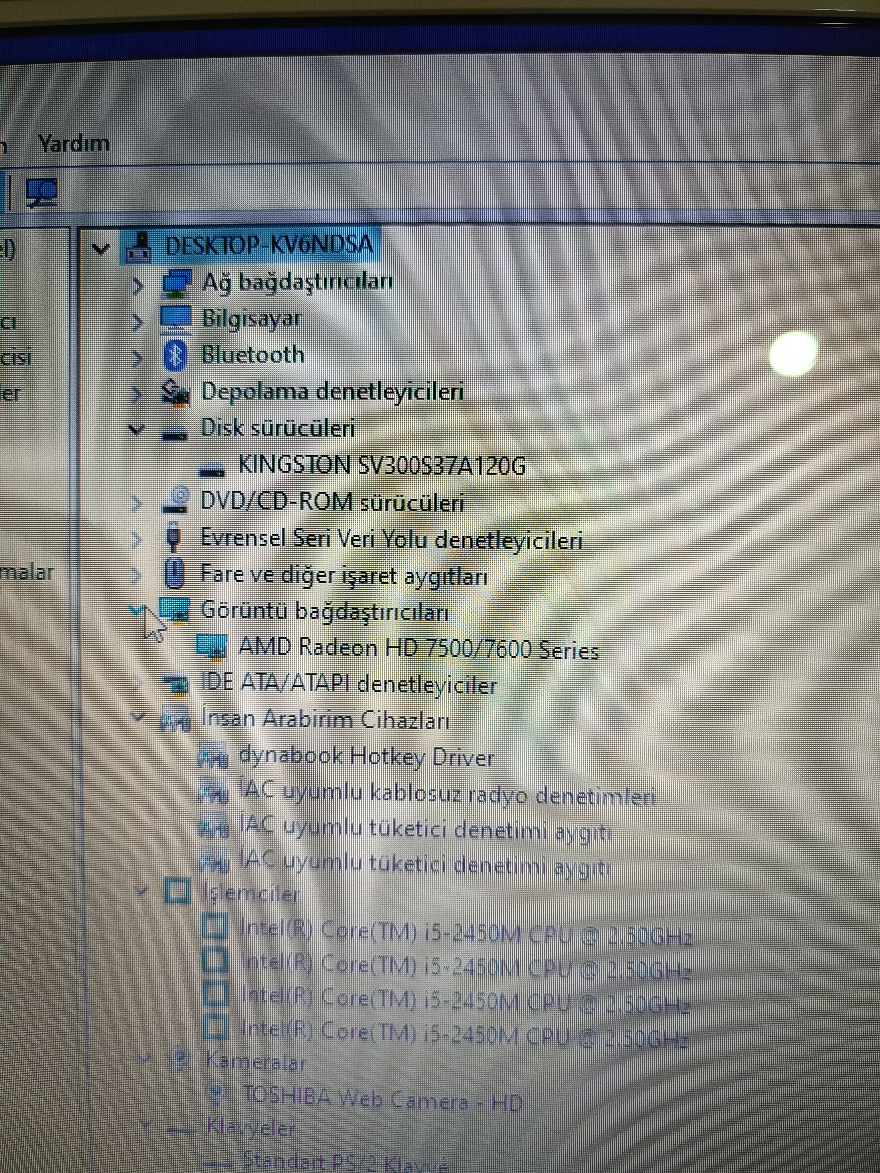Toshiba Satellite C855-14X Beyaz Laptop