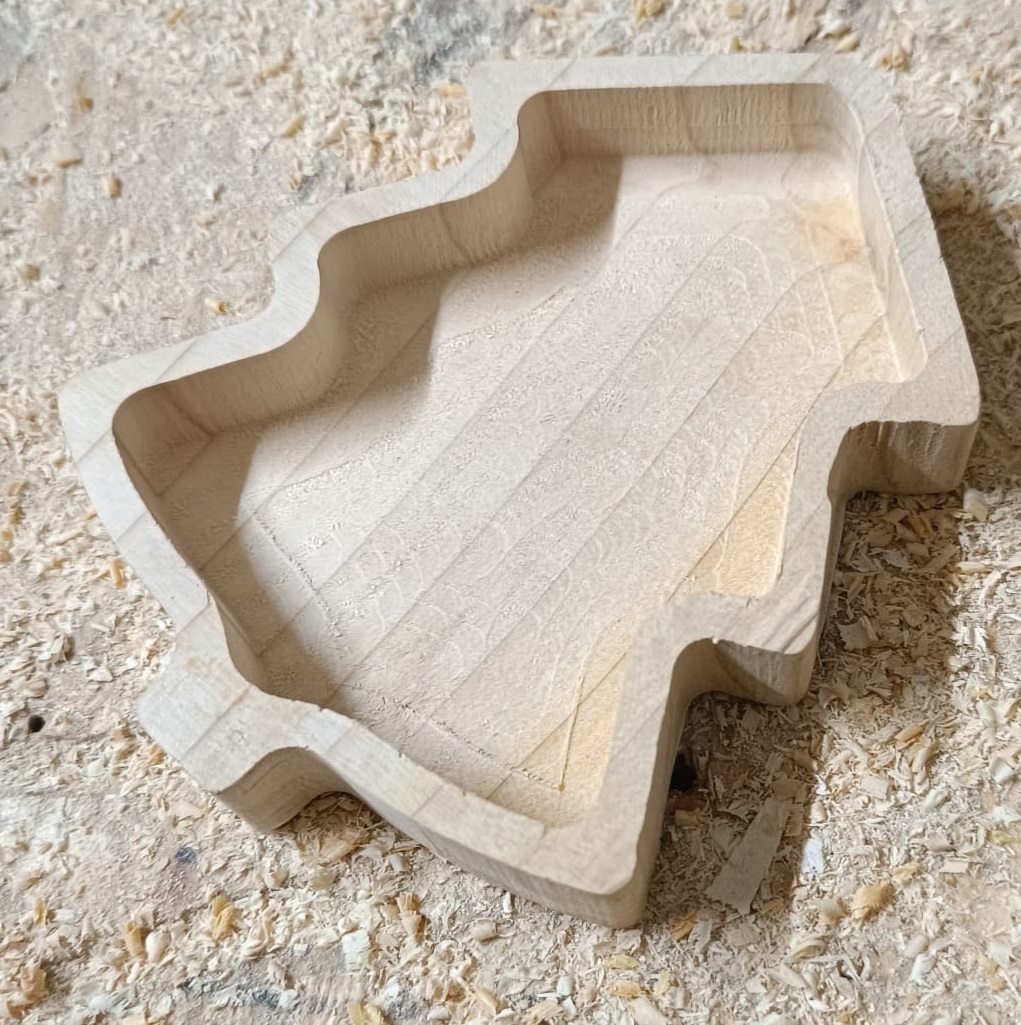 Çam Desenli Ahşap Mum Kütüğü Kalıbı – Mini Boy