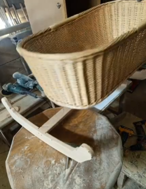 Rattan Çocuk Beşiği Ahşap Tabanı